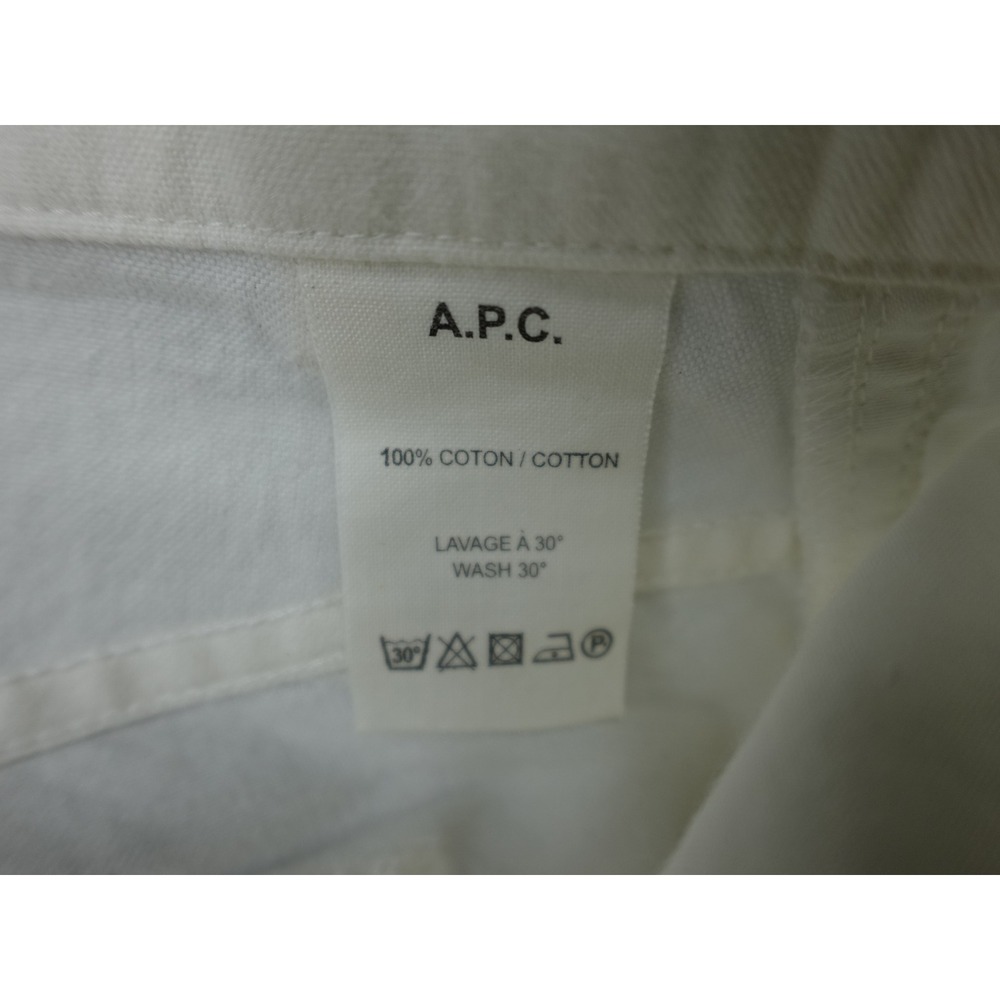 A.P.C. Tailored Cotton Shorts Mens S Cream Button Fly 5-Pocket Designer - Picture 3 of 9